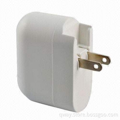 USB Power Travel Charger Adapter with 5V DC, 2.A/DC 1A Output, Suitable for iPad, Tablets, iPhone